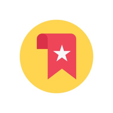 etiket vektör dairesi düz simgesi