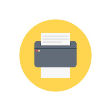 yazdırma vektörü düz simgesi