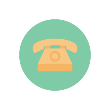 Sabit hat vektör dairesi düz simgesi