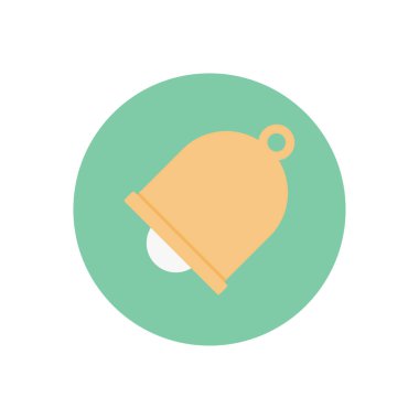 Anımsatıcı vektör dairesi düz simgesi