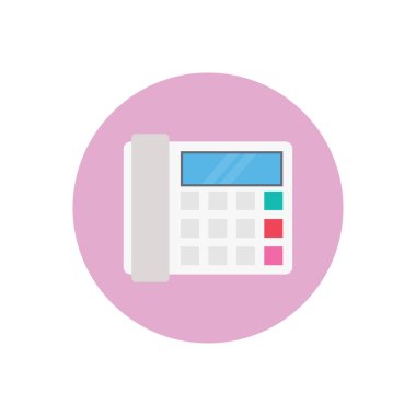 telefon vektör dairesi düz simgesi