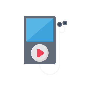 oyuncu vektörü düz renk simgesi