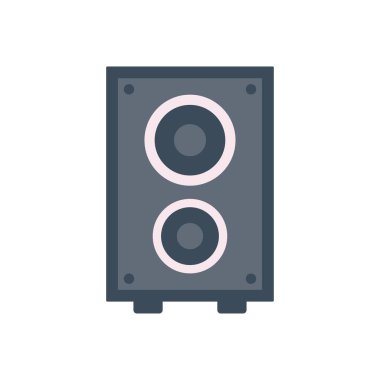 hoparlör vektörü düz renk simgesi