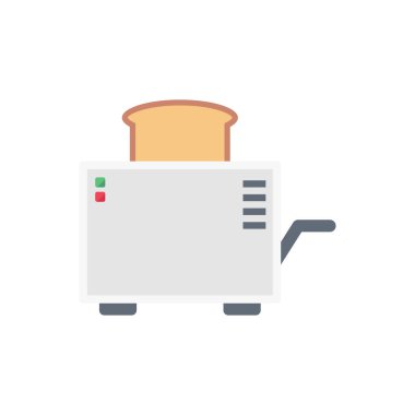 ekmek vektörü düz renk simgesi