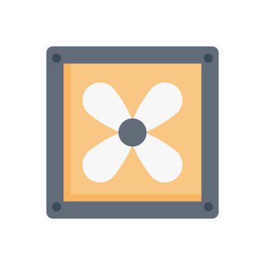 Soğutma vektörü düz renk simgesi