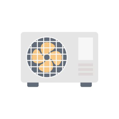 soğutma fan vektörü düz renk simgesi