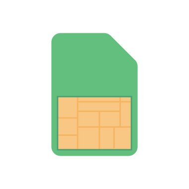 çip vektörü düz renk simgesi