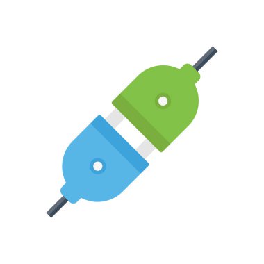 konnektör vektör düz renk simgesi