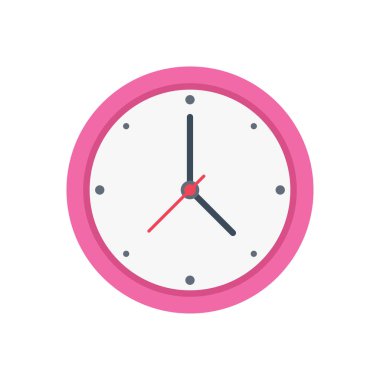 saat vektörü düz renk simgesi