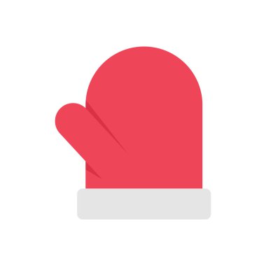 eldiven vektörü düz renk simgesi