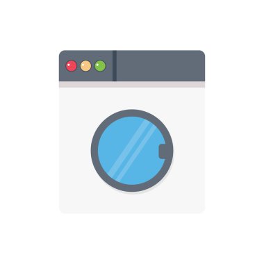 makine vektörü düz renk simgesi