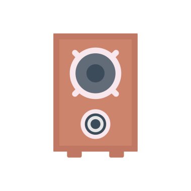 hoparlör vektörü düz renk simgesi