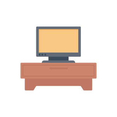 ekran vektörü düz renk simgesi