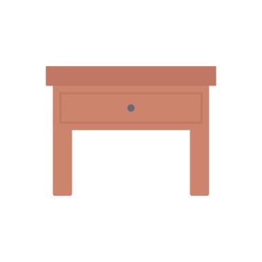 Çekmece vektörü düz renk simgesi