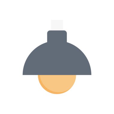 ampul vektörü düz renk simgesi