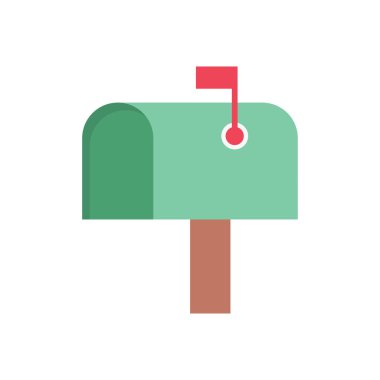 ileti vektörü düz renk simgesi