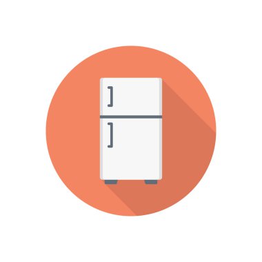 Buzdolabı dairesi gölge düz simgesi