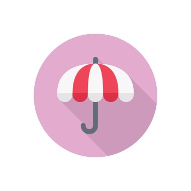 yağmur çemberi gölge düz simgesi