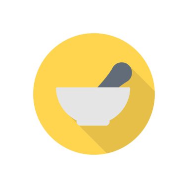 pestle halka gölge düz simgesi