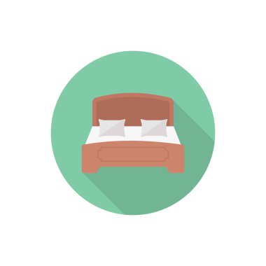 İç daire gölge düz simgesi