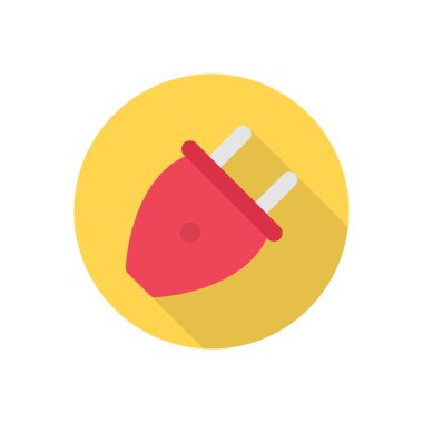 soket dairesi gölge düz simgesi