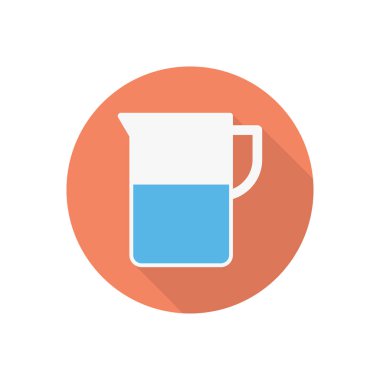 Su dairesi düz simgesi