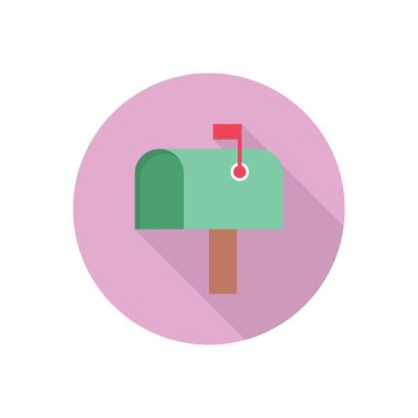 ileti çemberi düz simgesi