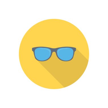 Göz halkası gölge düz simge