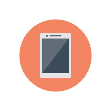 mobil vektör dairesi düz simgesi