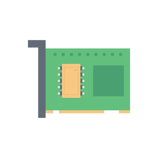 Vector Hardware Icono Color Plano — Archivo Imágenes Vectoriales