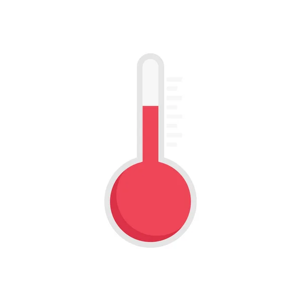 Thermometer Vektor Mit Flachem Farbsymbol — Stockvektor