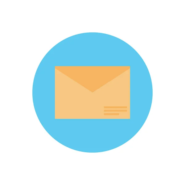 Email Διάνυσμα Κύκλο Επίπεδη Εικονίδιο — Διανυσματικό Αρχείο
