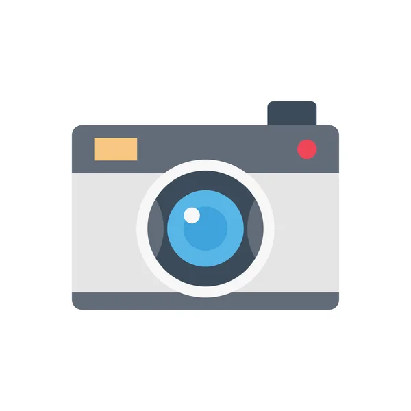 Dslr Vector Flat Colour Icon — Stock Vector