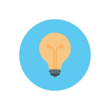 ışık vektör dairesi düz simgesi