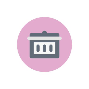 Kitchenware vektör dairesi düz simgesi