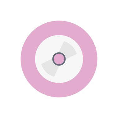 DVD vektör dairesi düz simgesi