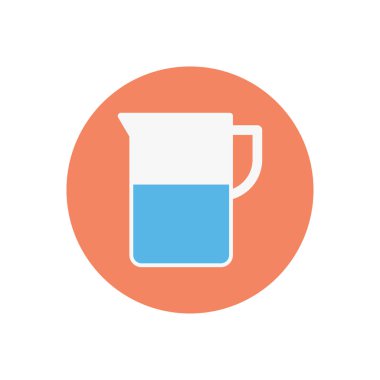 su vektör dairesi düz simgesi