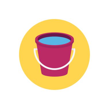 su vektör dairesi düz simgesi