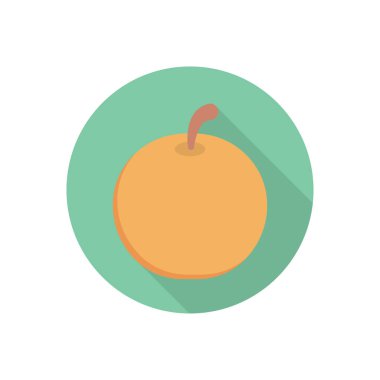 Turunçgil dairesi düz gölge simgesi