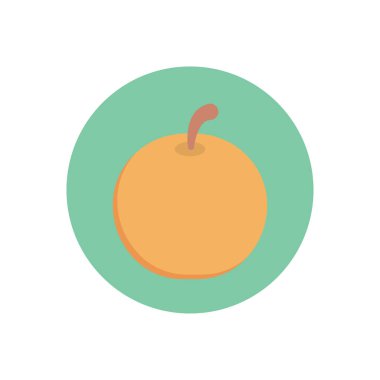 Citrus vektör dairesi düz simgesi