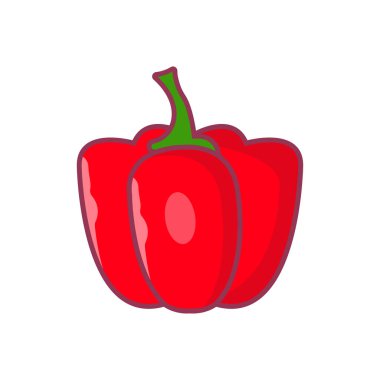 kırmızı vektör düz renk simgesi