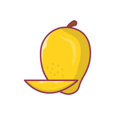 meyve vektörü düz renk simgesi