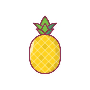 meyve vektörü düz renk simgesi