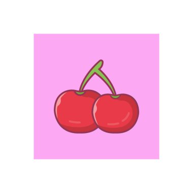 meyve çizgisi düz renk simgesi