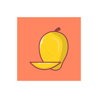 meyve çizgisi düz renk simgesi