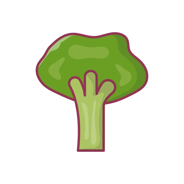 Vector Brócoli Icono Color Plano — Vector de stock