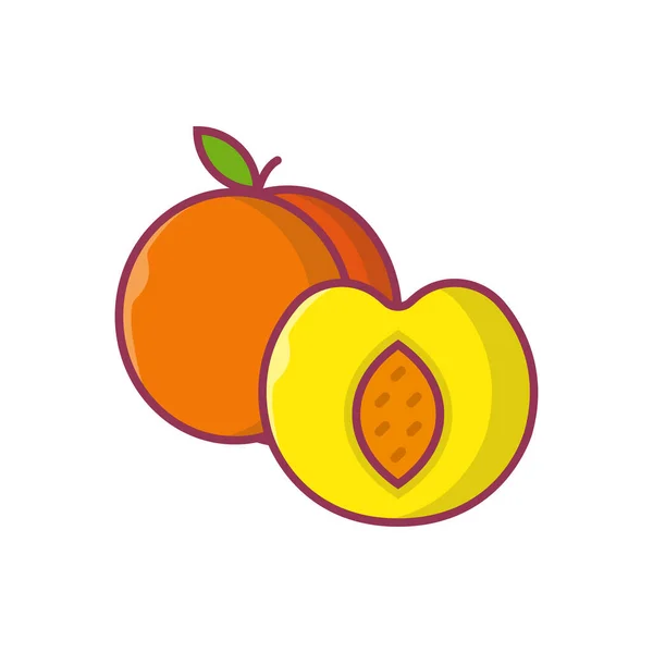 Fruit Vector Flat Colour Icon — Stock Vector