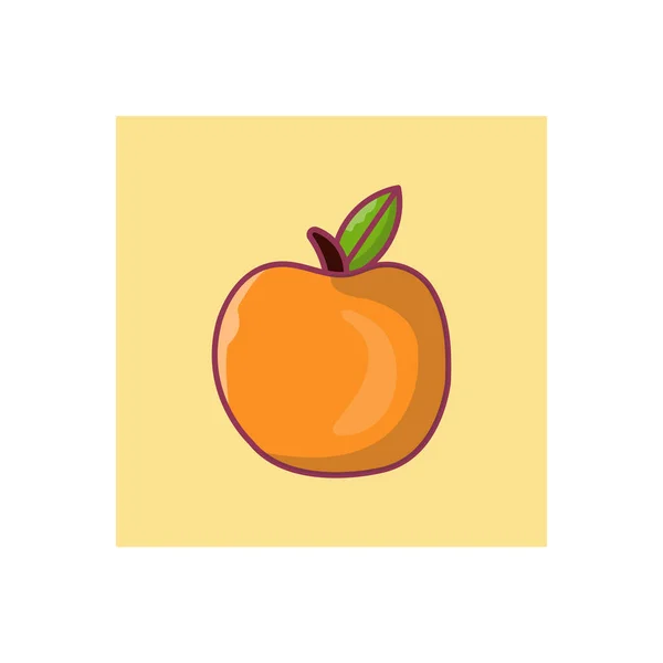 Zitrusfrüchte Linie Flache Farbe Symbol — Stockvektor