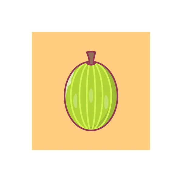 Fruit Line Flat Colour Icon — Stock Vector