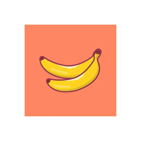 Ligne Fruits Icône Couleur Plate — Image vectorielle
